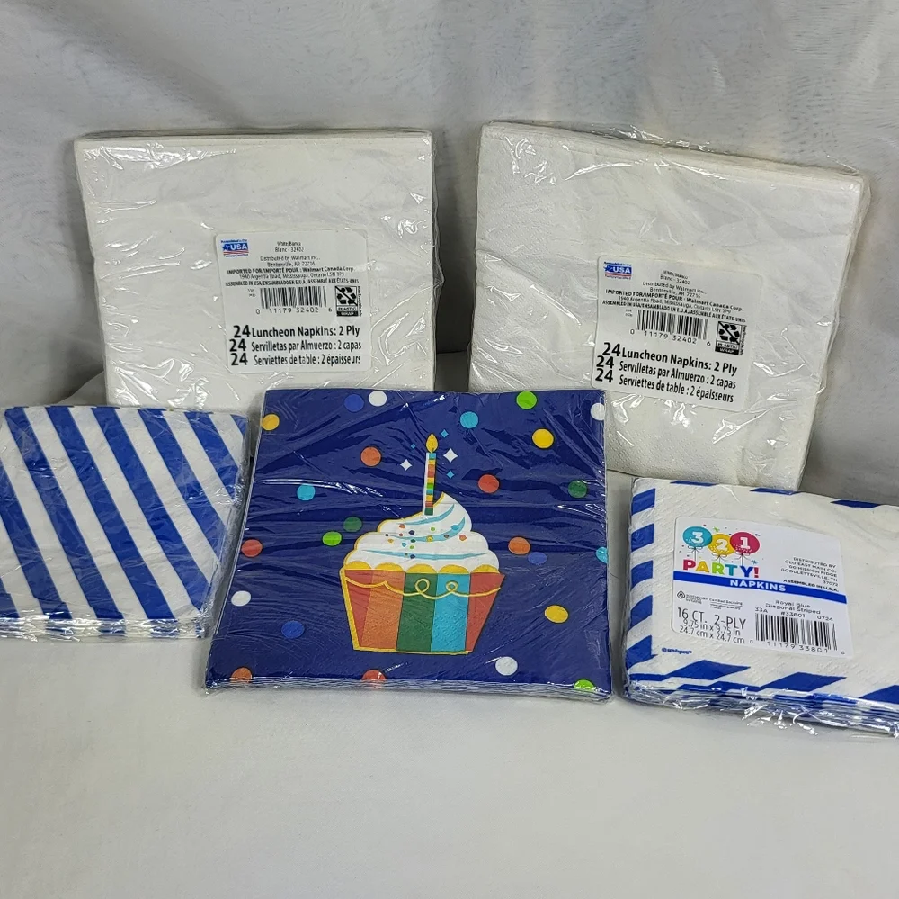 152pc Royal Blue Birtbday Celebrate Party Pack